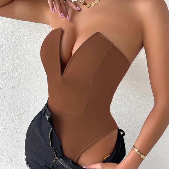 SHEIN Tops - Brown Bodysuit
